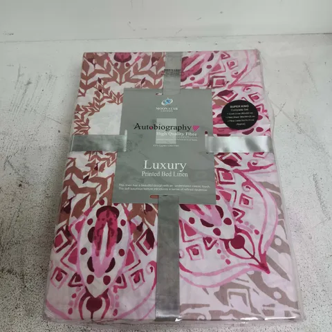 MOON STAR LONDON AUTOBIOGRAPHY LUXURY PRINTED BED LINEN – SUPER KING COMPLETE SET