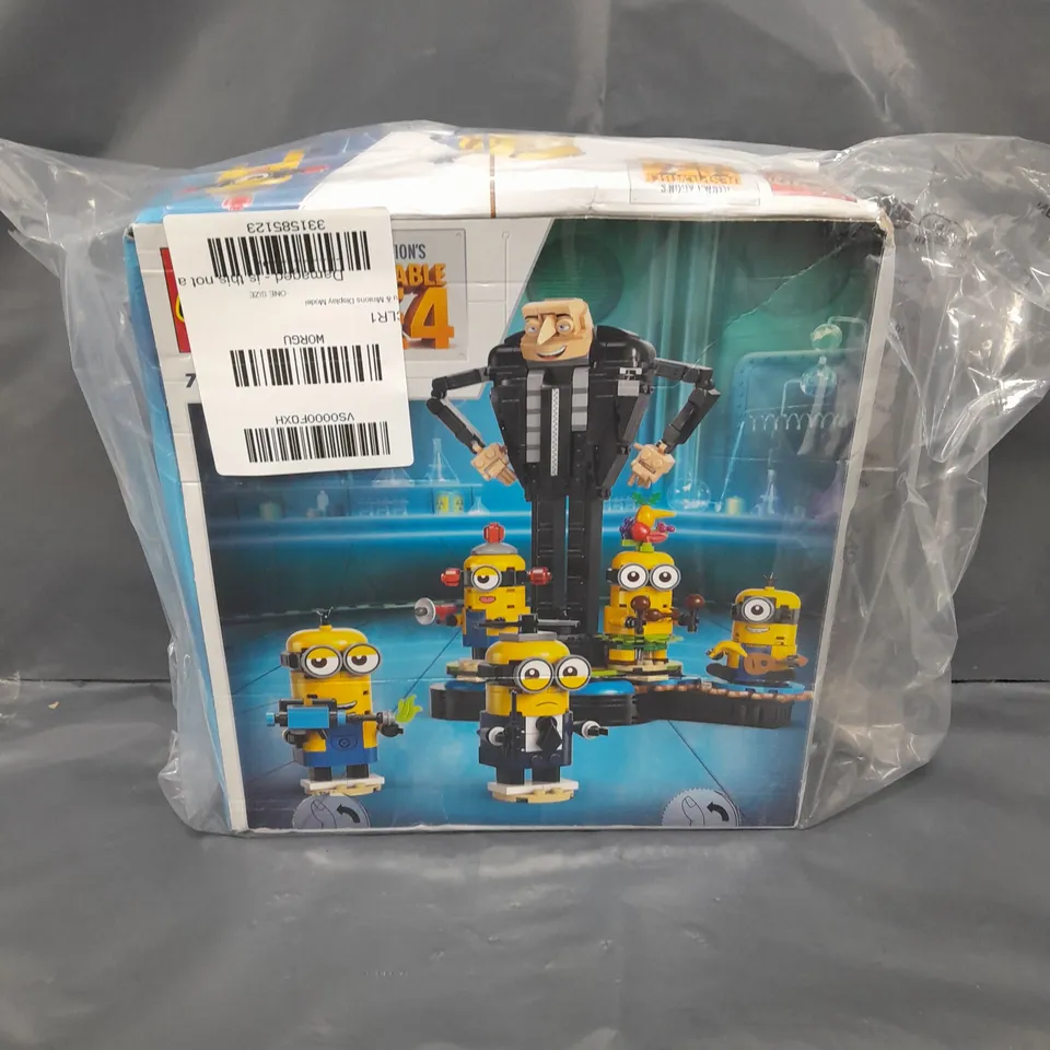 BOXED LEGO DESPICABLE ME 4 BRICK-BUILT GRU AND MINIONS SET