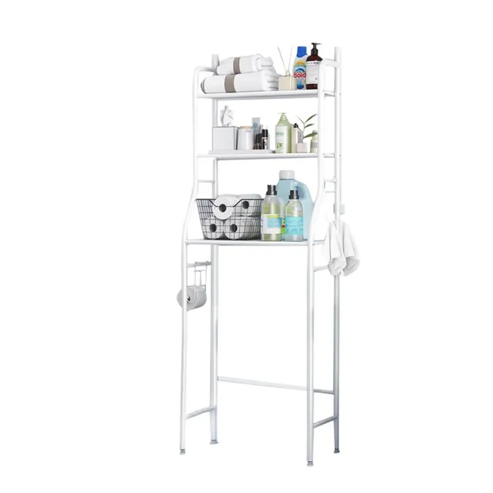 BOXED GLENDALE 50cm W X 160cm H 26cm D FREE-STANDING OVER TOILET STORAGE RACK (1 BOX)