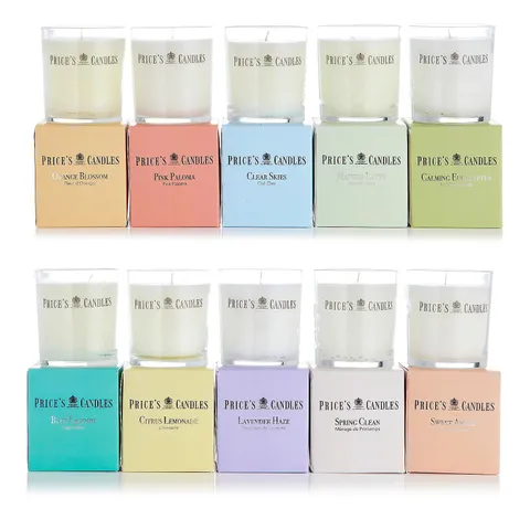 PRICE'S CANDLES SET OF 10 SPRING JAR CANDLES 