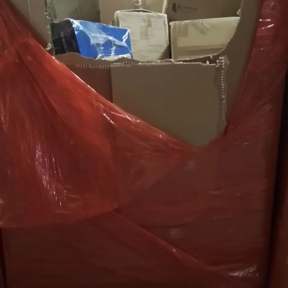 PALLET OF ASSORTED HOUSEHOLD GOODS AND PRODUCTS TO INCLUDE;MONITOR,AIR COOLER,FLOOR LAMP