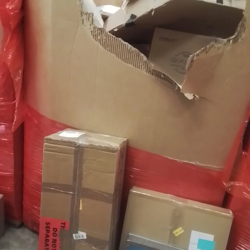 PALLET OF ASSORTED HOUSEHOLD GOODS AND PRODUCTS TO INCLUDE;TOILET SEAT,TELESCOPIC LADDER,PICTURE FRAME