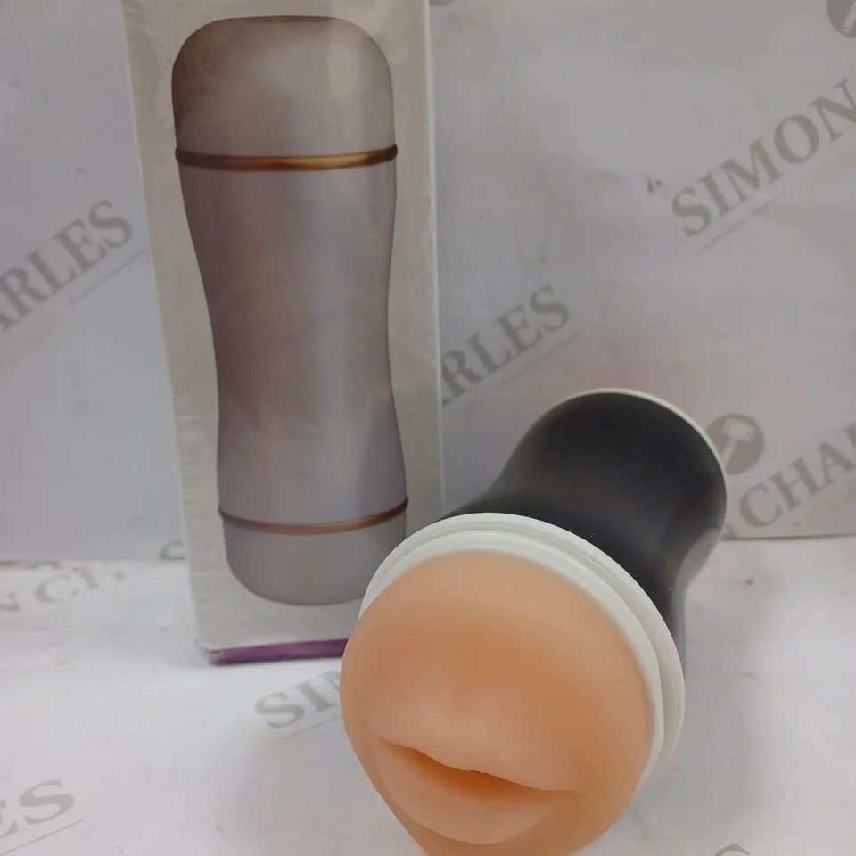 BOXED DOUBLE SIDED BLACK MASTURBATION CUP 