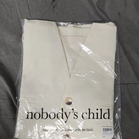 NOBODY'S CHILD APOLLO STRAP WAISTCOAT IN CREAM SIZE UK 12