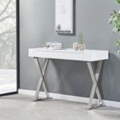 BOXED MAYLINE CONSOLE TABLE IN WHITE HIGH GLOSS (1 BOX)
