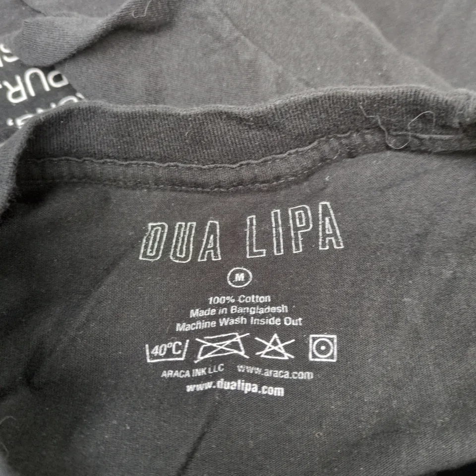 DUA LIPA 2018 TOUR T SHIRT BLACK MEDIUM