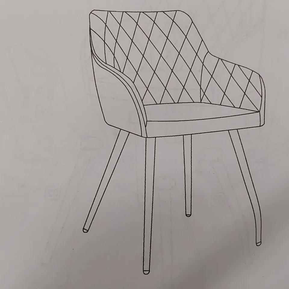 BOXED SET OF 2 CLIPOP CLARA CREAM VELVET CHAIRS // ONLY 1 SET OF CHAIR LEGS (1 BOX)