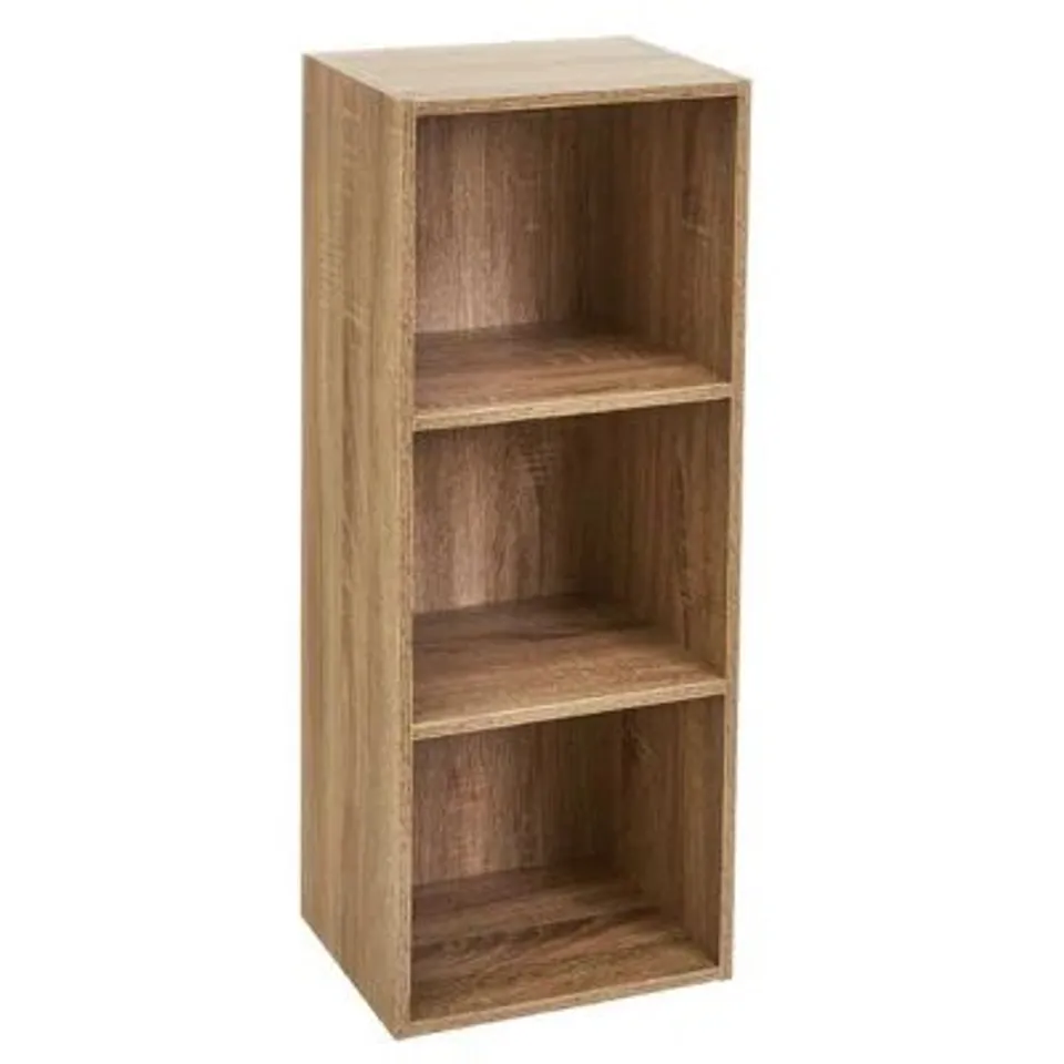 BOXED 3 TIER CUBE UNIT OAK