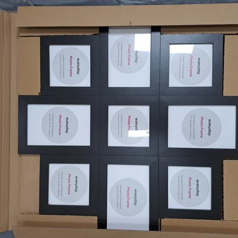 9-PHOTO CLUSTER FRAME IN BLACK – 50 X 50 CM