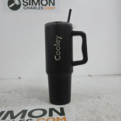 COOLEY BLACK STAINLESS STEEL INSULATED TUMBLER WITH HANDLE – 40OZ