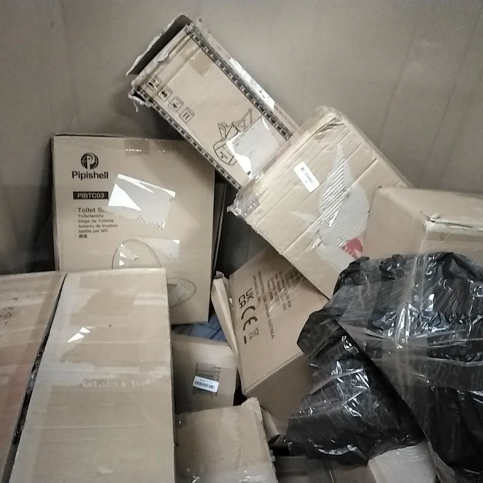 PALLET OF ASSORTED PRODUCTS INCLUDING AIR COOLER, INSTANT HOT WATER DISPENSER, KIDS TRICYCLE, FOLDING CAMPING CHAIR, TOILET SEAT
