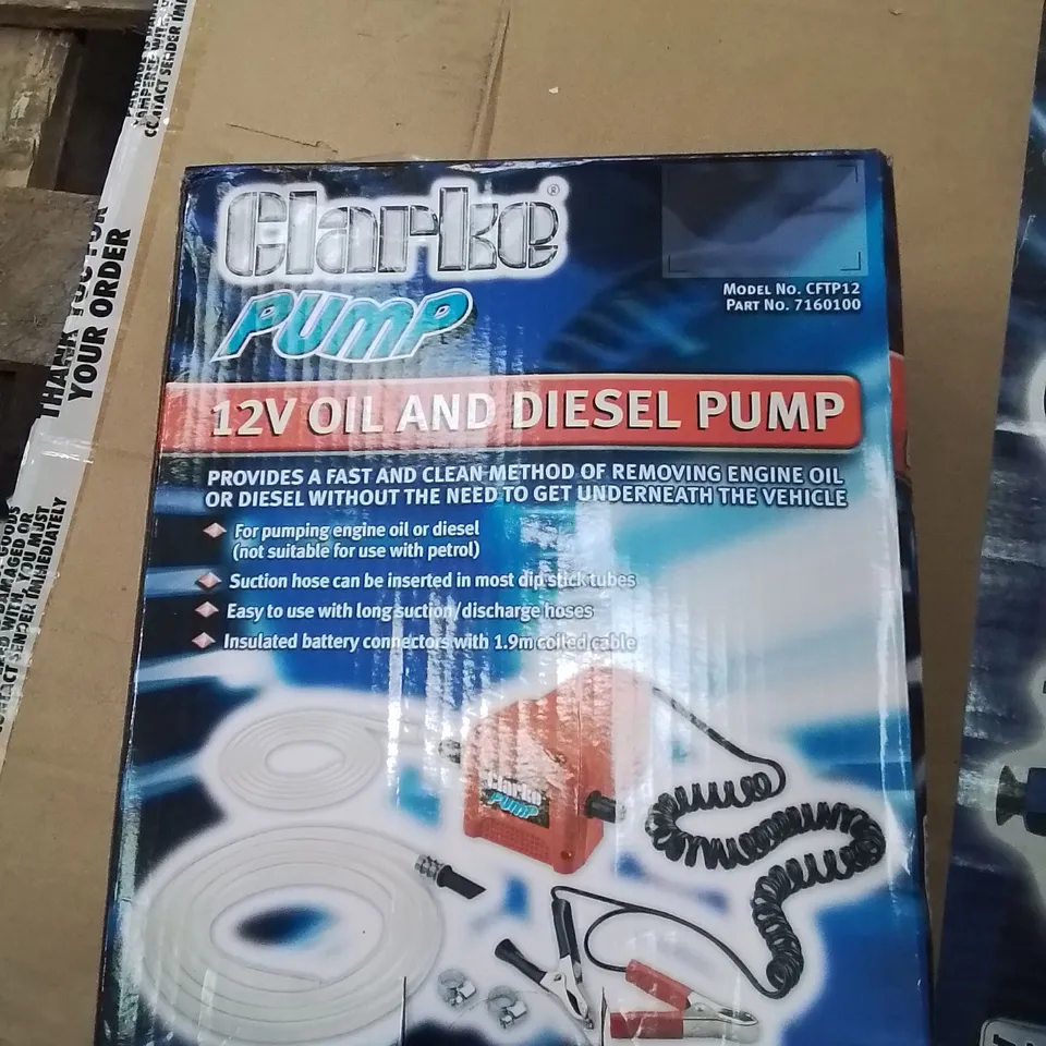 CLARKE PUMP 12V OIL & DIESEL PUMP KIT – BOXED