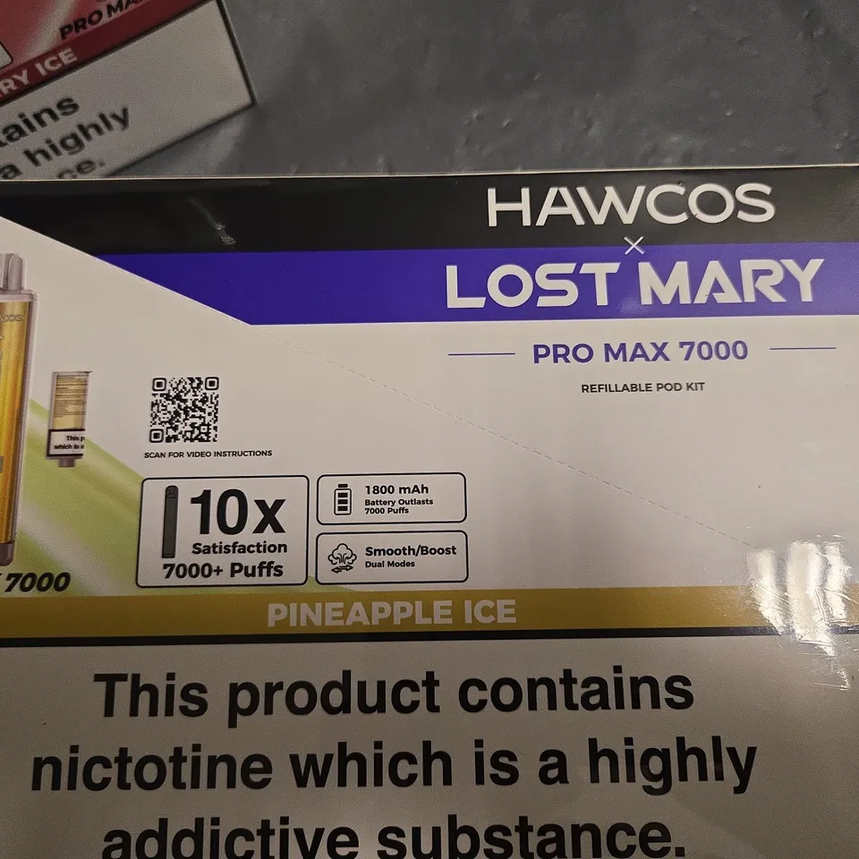 LOT OF 5 SEALED LOST MARY HAWCOS PRO MAX 7000 REFILLABLE POD KITS
