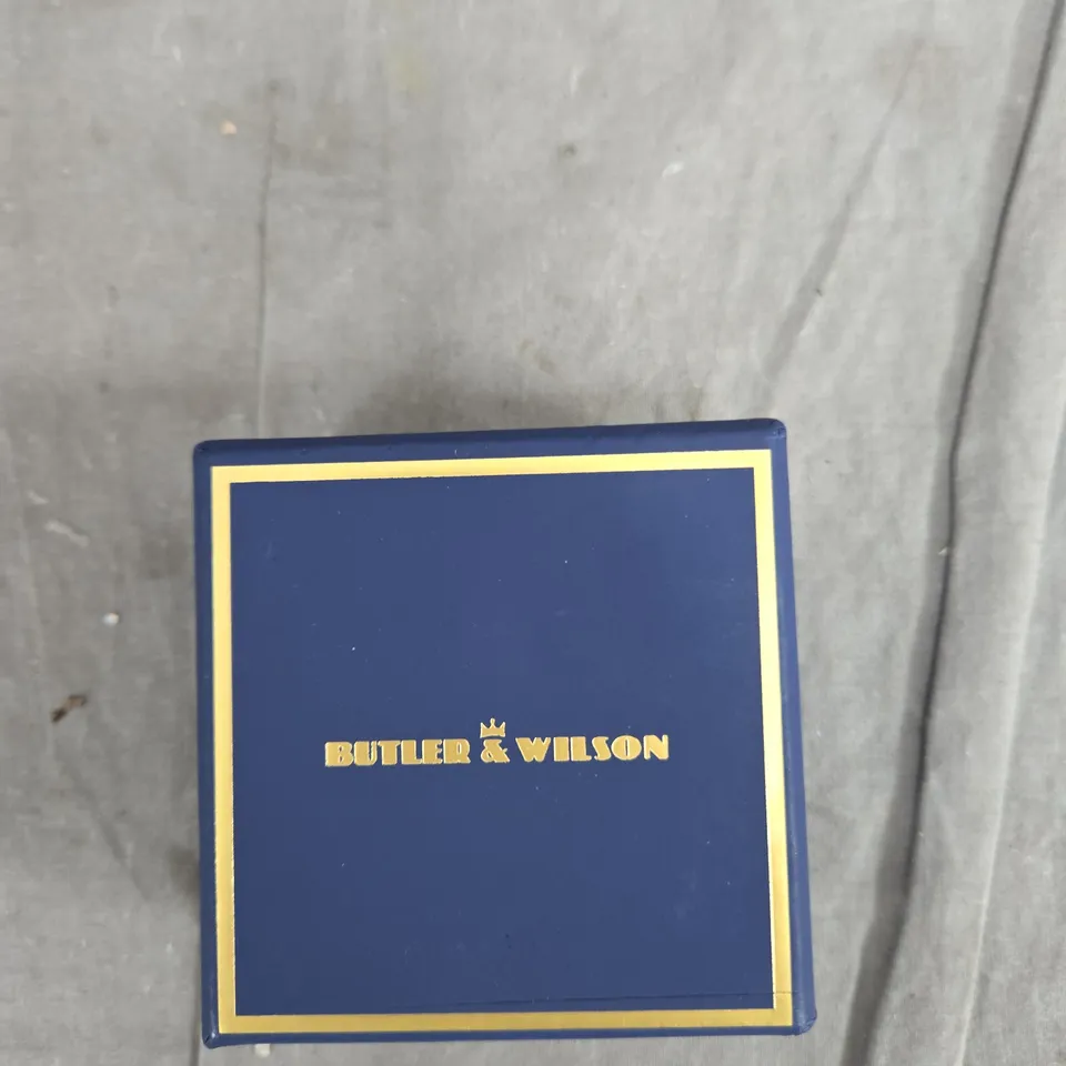 BUTLER & WILSON GOLD-TONE CROSS EARRINGS WITH CRYSTALS (PAIR)