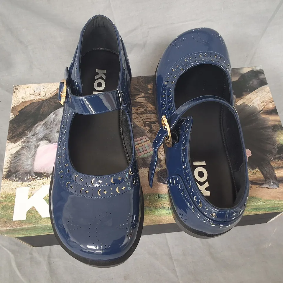 BOXED KOI ELIRA MOON VEIL MARY JANE'S IN MIDNIGHT BLUE- UK 6