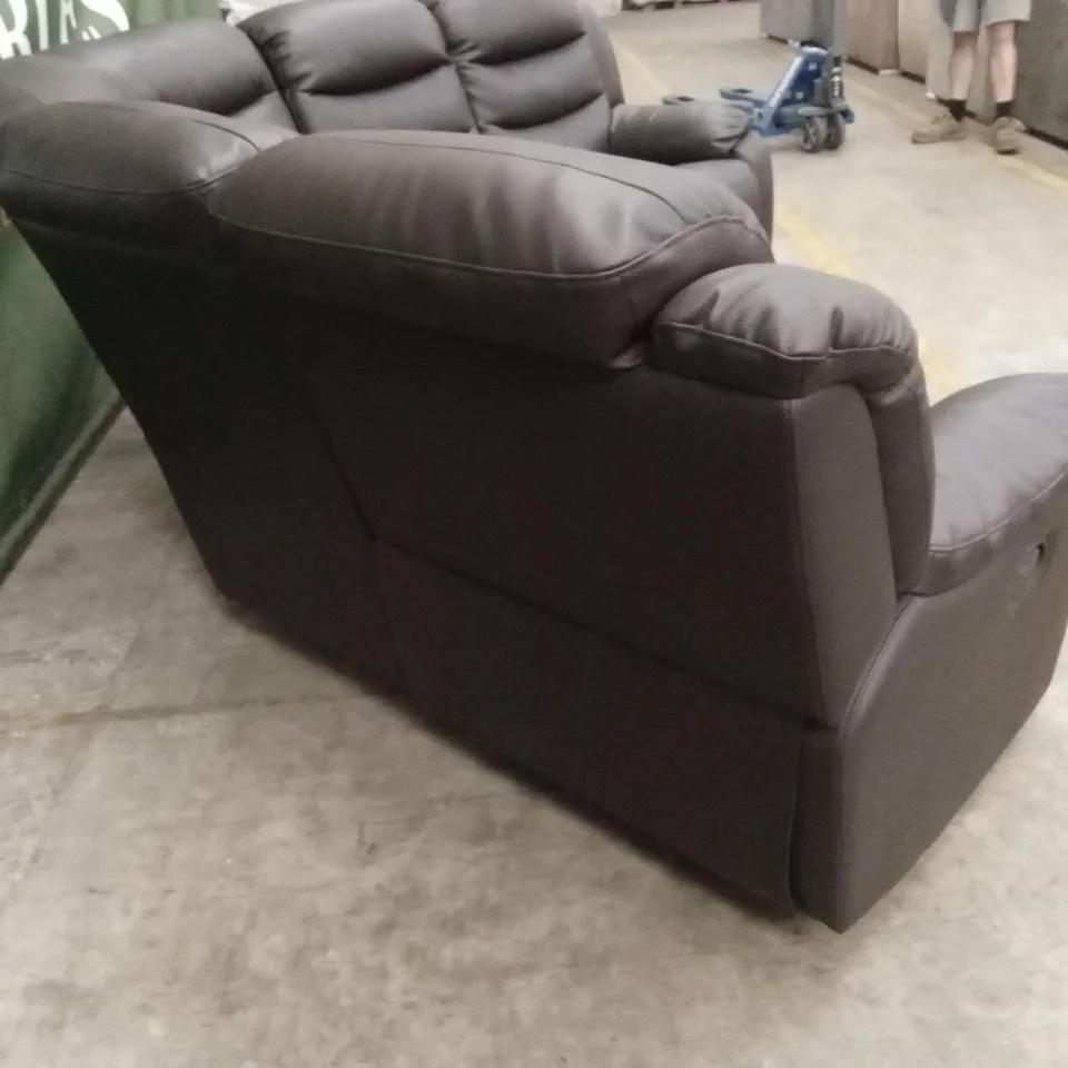 ROTHBURY LUXURY FAUX LEATHER HIGH BACK MANUAL RECLINER CORNER GROUP SOFA RRP £1599