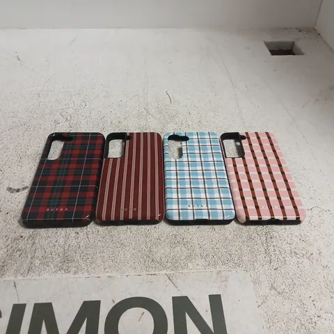 SET OF 4 ASSORTED BURGA SAMSUNG PHONE CASES WITH CARRY POUCHES