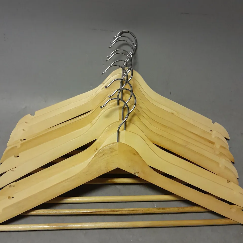 BOXED GRANDMA SHARK WOODEN HANGERS APPROXIMATELY 18 