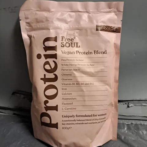 FREE SOUL VEGAN PROTEIN BLEND - 600G CHOCOLATE