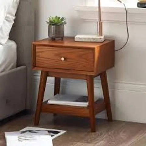 BOXED 1 DRAWER SIDE TABLE - ACORN 