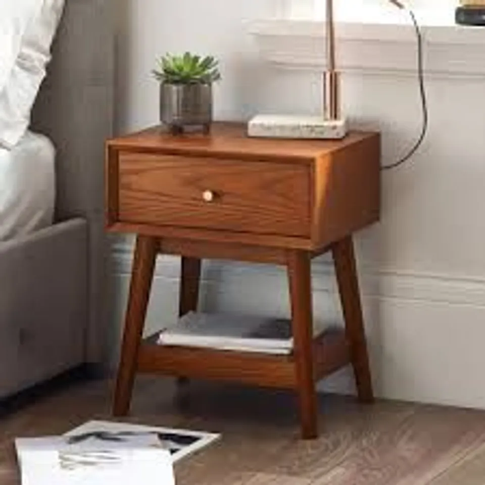 BOXED 1 DRAWER SIDE TABLE - ACORN