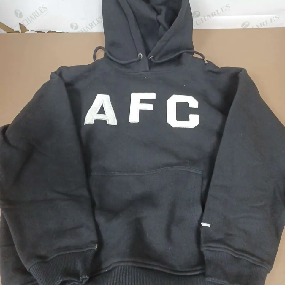 ARSENAL WOMENS COLLEGIATE HOODIE IN BLACK - SIZE 8