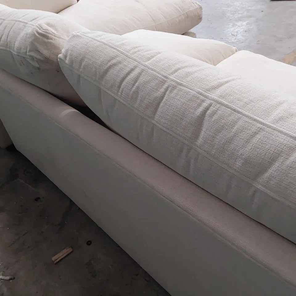 QUALITY BRITISH DESIGNER LOUNGE Co. CHAISE SOFA NATURAL FABRIC 