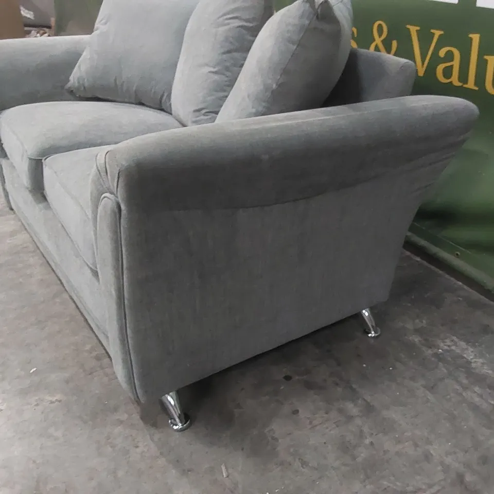 QUALITY DESIGNER DURY 2 SEATER FABRIC UPHOLSTERED SOFA