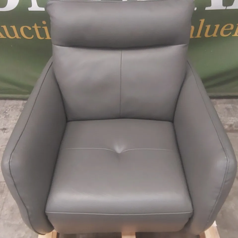 QUALITY DESIGNER ITALIAN MADE LEATHER UPHOLSTERED RIVA ELECTRIC RECLINER CHAIR