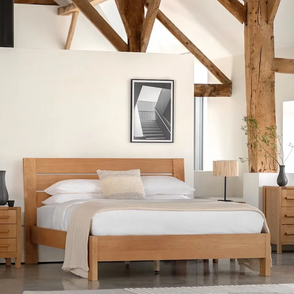 BOXED M&S SONOMA BED - NATURAL // SIZE: DOUBLE (3 BOXES)
