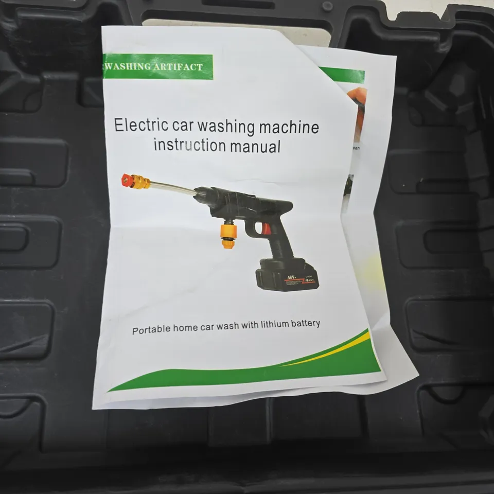 PORTABLE ELECTRIC CAR WASH KIT WITH LITHIUM BATTERY – HANDHELD HOSE SYSTEM 