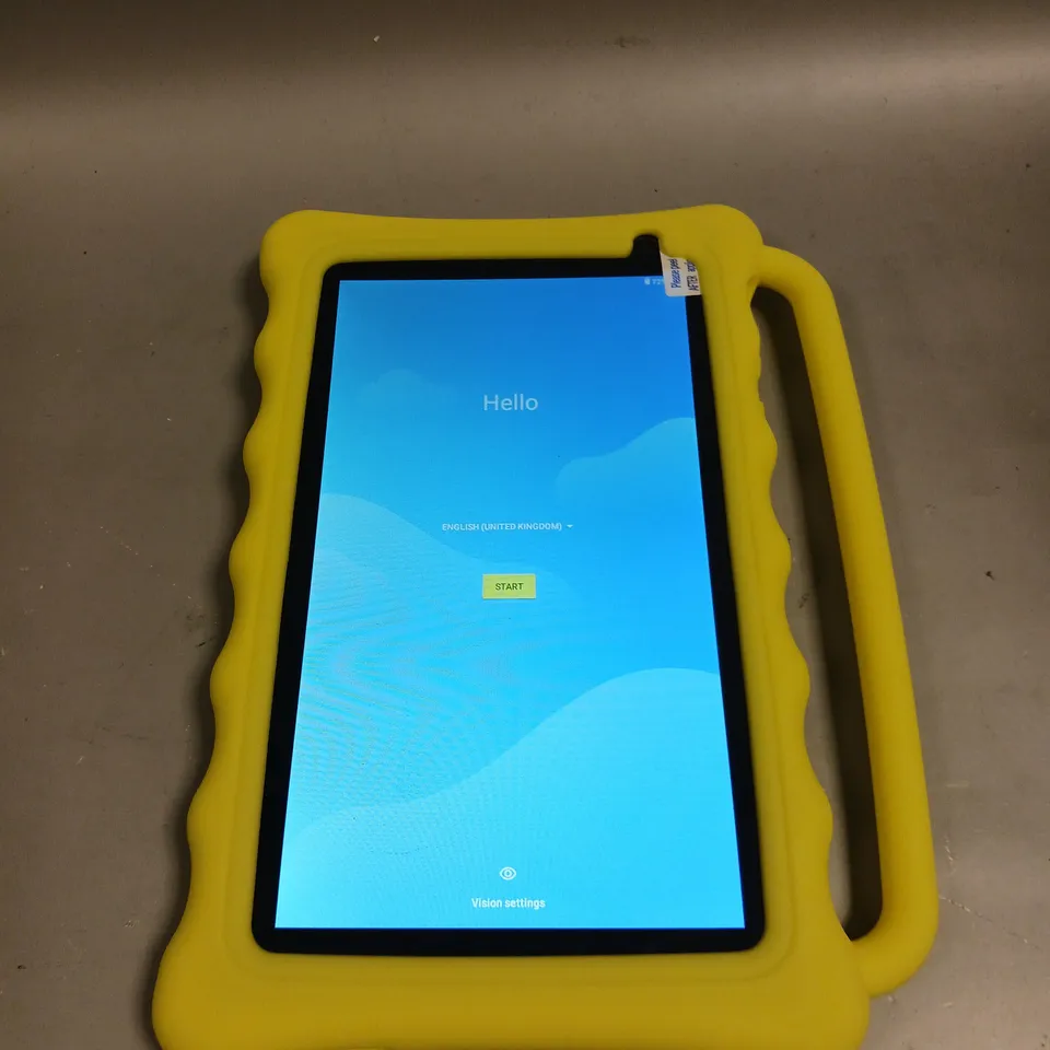 BOXED BYYBUO K7_EU CHILDRENS ANDROID TABLET WITH YELLOW COVER 