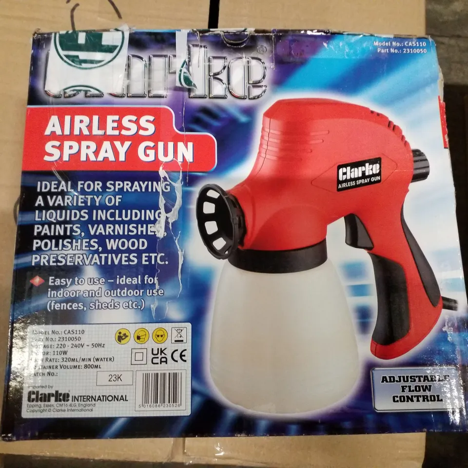 BOXED CLARKE CAS110 AIRLESS SPRAY GUN