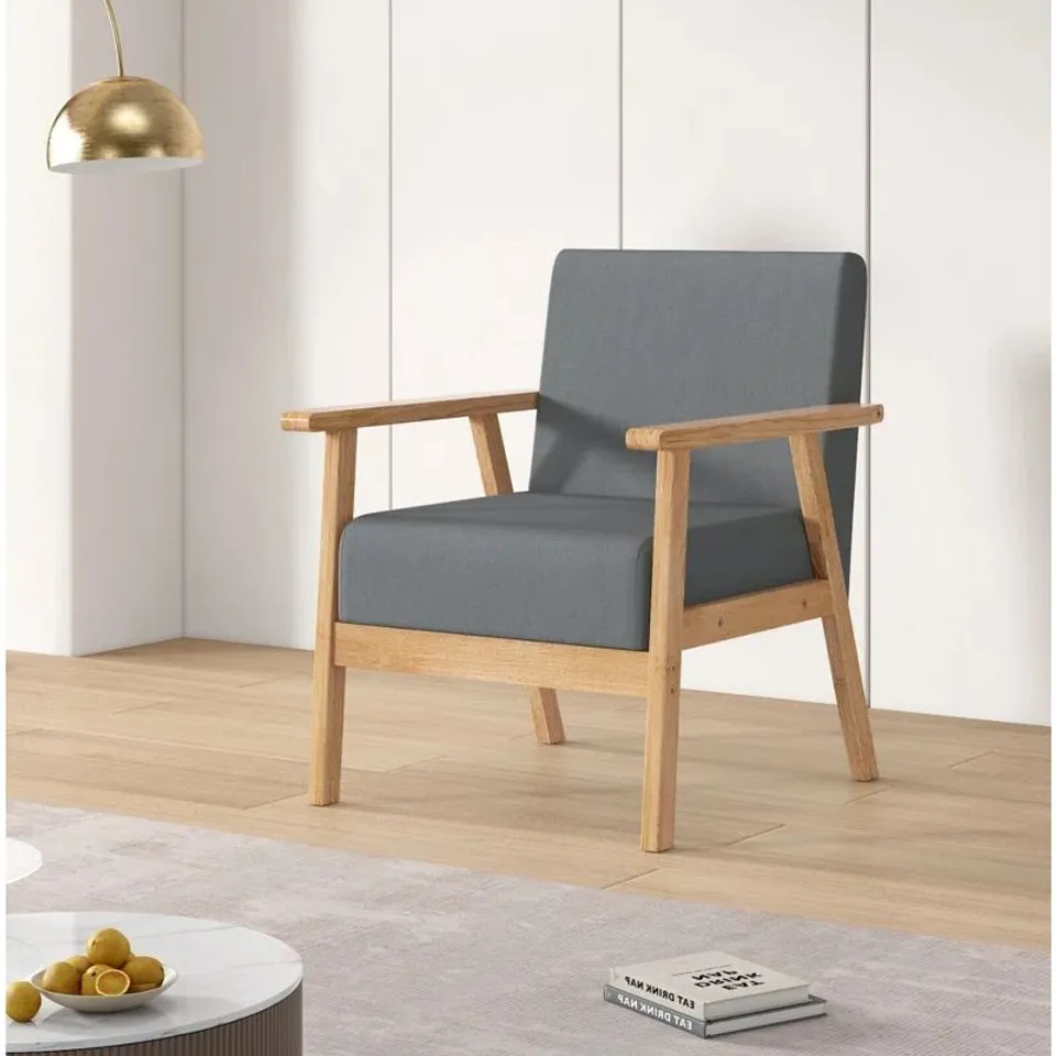 BOXED MOSSER UPHOLSTERED ACCENT CHAIR - GREY (1 BOX)