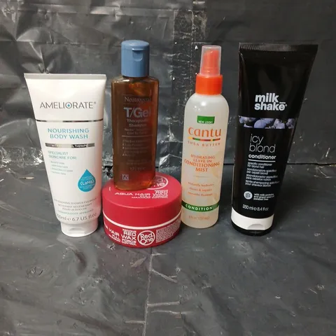 APPROXIMATEY 20 ASSORTED HEALTH AND BEAUTY PRODUCTS TO INCLUDE CANTU CONDITIONING MIST, RED ONE HAIR WAX AND T GEL SHAMPOO 