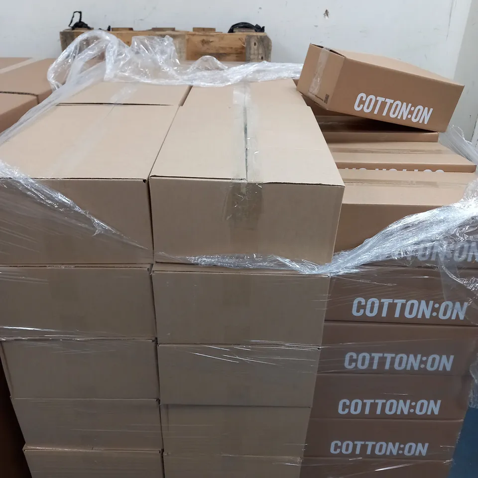 PALLET OF ASSORTED ITEMS TO INCLUDE SMOOTHIE CUPS, CREW TOPS, ETC - COLLECTION ONLY