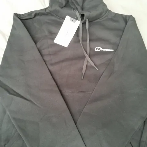 BERGHAUS PULL-OVER HOODIE IN BLACK SIZE UK MEDIUM