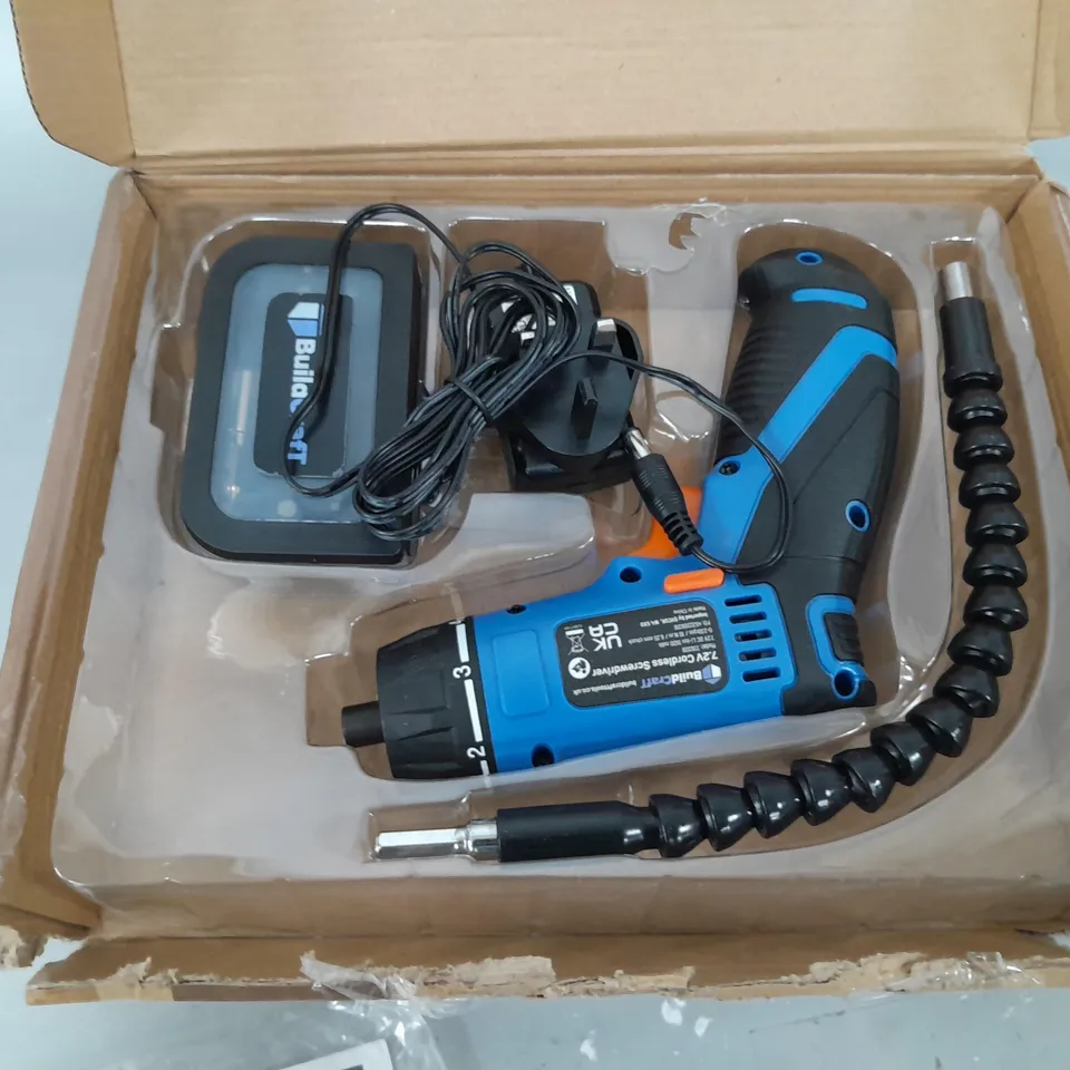 BOXED BUILDCRAFT 7.2V RECHARGABLE CORDLESS SCREWDRIVER  RRP £39.99