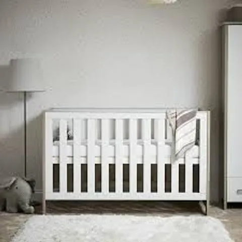Boxed obaby Nika cot bed - grey/white (2 boxes)