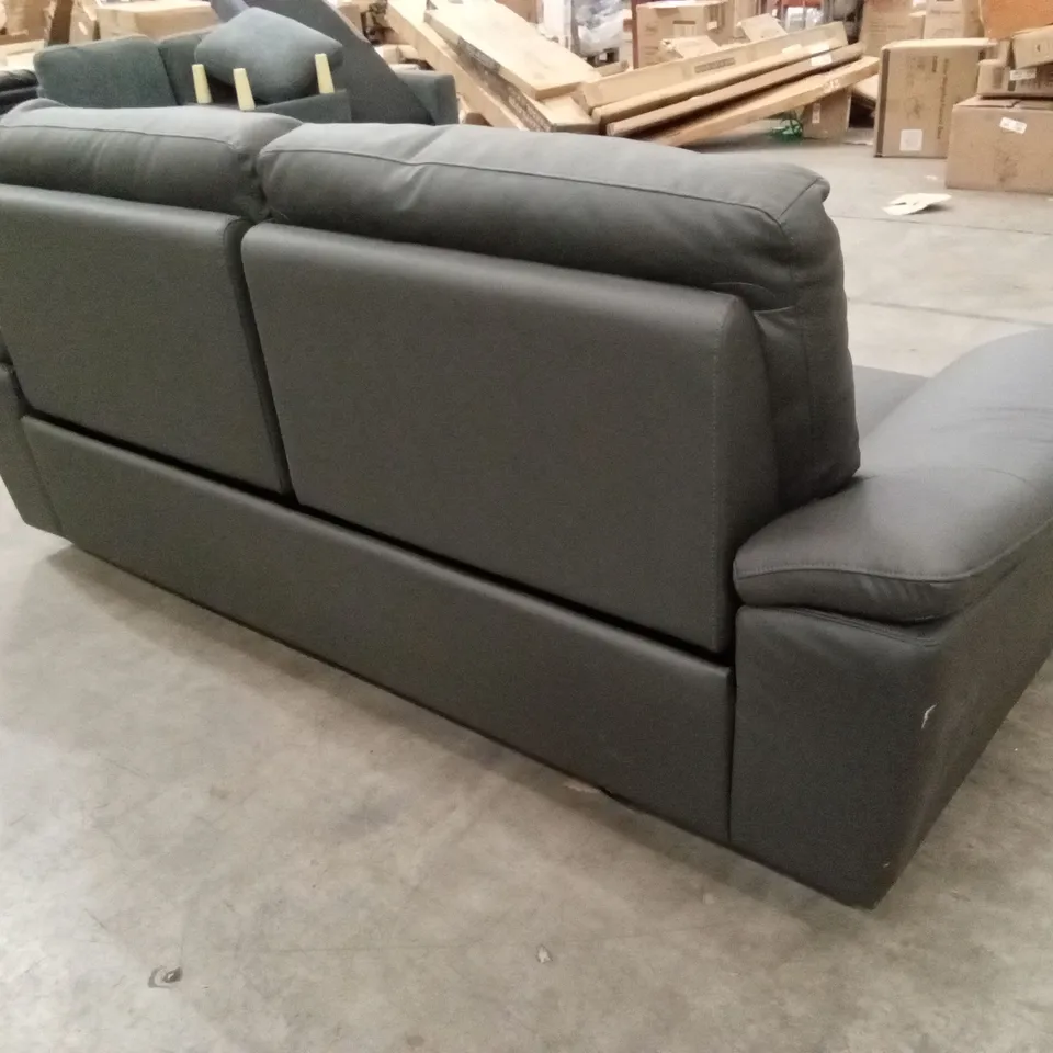 PAVILION 3 SEATER LEATHER/FAUX LEATHER POWER RECLINER SOFA - CHARCOAL RRP £1049