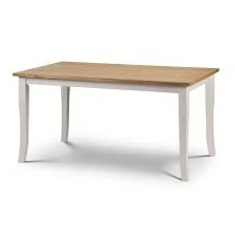BOXED JULIAN BOWEN DAVENPORT DINING TABLE - OAK/ELEPHANT GREY (1 BOX)