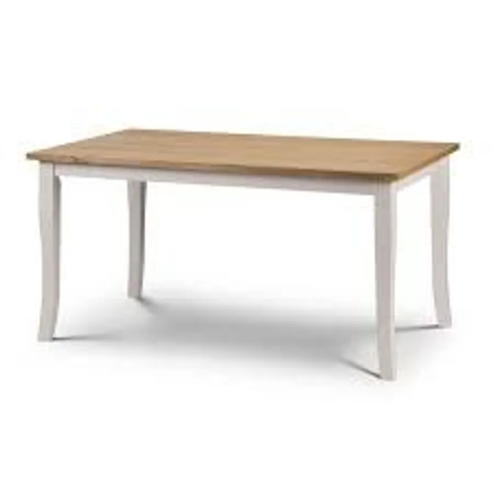 BOXED JULIAN BOWEN DAVENPORT DINING TABLE - OAK/ELEPHANT GREY (1 BOX)