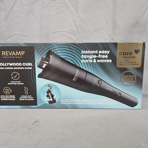 BOXED REVAMP HOLLYWOOD CURL AUTO-ROTATE CERAMIC CURLER CL-2000X-GB 