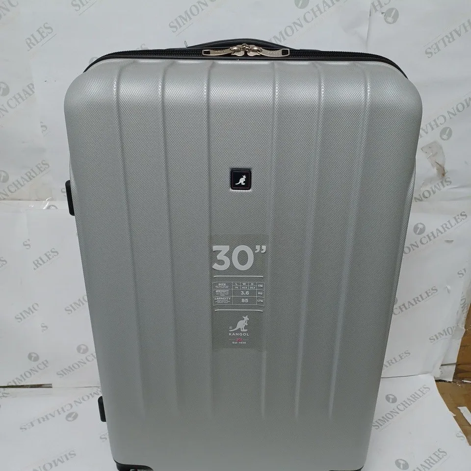 KANGOL HARDSHELL SUITCASE IN SILVER - 76CM
