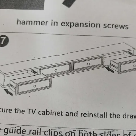 SUSPENDED TV CABINET - COLLECTION ONLY