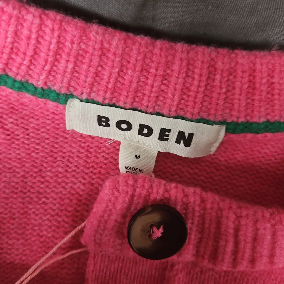 BODEN PINK CARDIGAN – WOMEN'S KNITWEAR, SIZE M