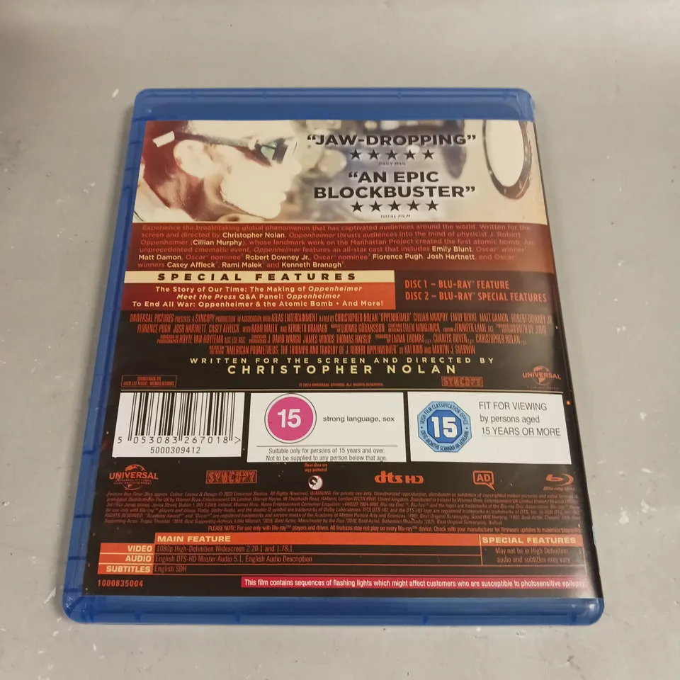 OPPENHEIMER BLU-RAY 