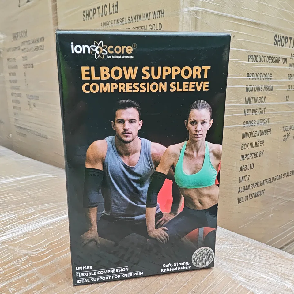 PALLET OF APPROXIMATELY 1800 ION CORE ELBOW SUPPORT COMPRESSION SLEEVE