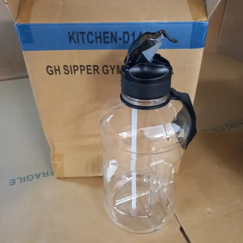 LOT OF TWO 2.2L SIPPER GYM BOTTLES -