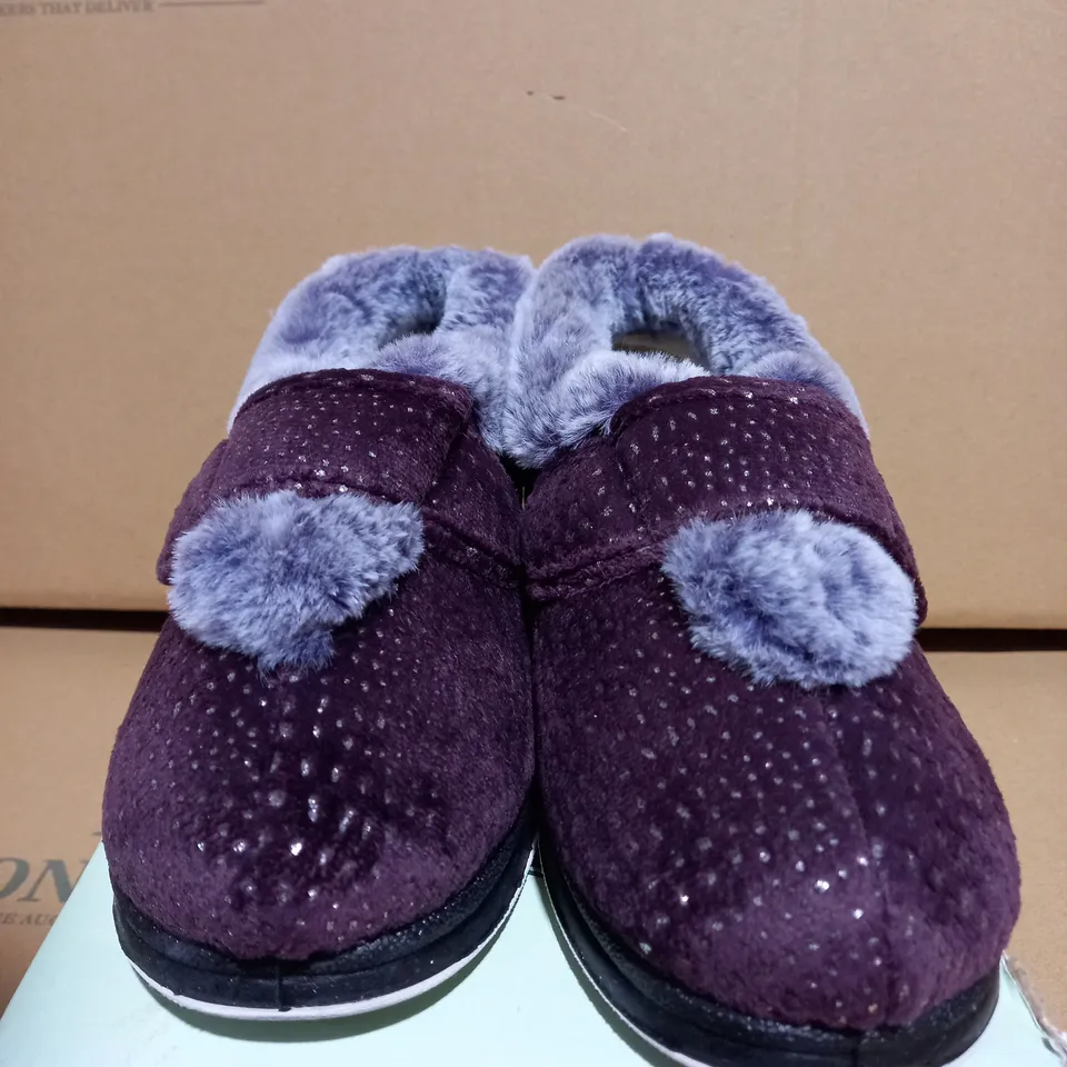 EASYFIT CELENE SLIPPERS PLUM - SIZE 2